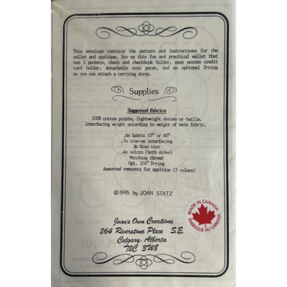 Joans Own Creations - Designer Collection - Applique Wallet - Picture 2 of 2